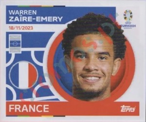 FRA16 Warren Zaïre-Emery – UEFA Euro 2024 Topps
