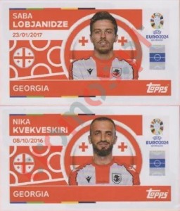 GEO10-11 Saba Lobjanidze / Nika Kvekveskiri – UEFA Euro 2024 Topps