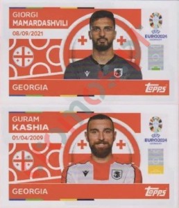 GEO2-3 Giorgi Mamardashvili / Guram Kashia – UEFA Euro 2024 Topps