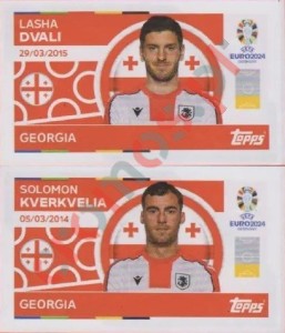 GEO6-7 Lasha Dvali / Solomon Kverkvelia – UEFA Euro 2024 Topps
