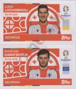 GEO8-9 Luka Lochoshvili / Khvicha Kvaratskhelia – UEFA Euro 2024 Topps