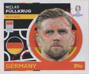 GER17 Niclas Füllkrug – UEFA Euro 2024 Topps