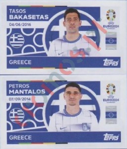GRE12-13 Tasos Bakasetas / Petros Mantalos – UEFA Euro 2024 Topps