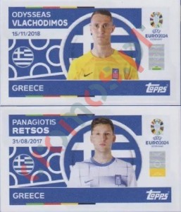 GRE2-3 Odysseas Vlachodimos / Panagiotis Retsos – UEFA Euro 2024 Topps