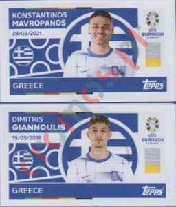 GRE6-7 Konstantinos Mavropanos / Dimitris Giannoulis – UEFA Euro 2024 Topps