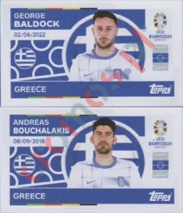 GRE8-9 George Baldock / Andreas Bouchalakis – UEFA Euro 2024 Topps