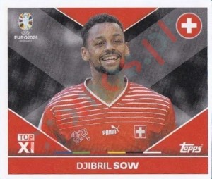 SUI-TOP2 Djibril Sow – UEFA Euro 2024 Topps