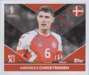 DEN-TOP1 Andreas Christensen – UEFA Euro 2024 Topps