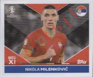 SRB-TOP1 Nikola Milenković – UEFA Euro 2024 Topps