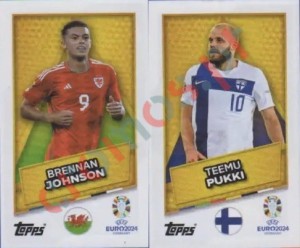 WAL-FIN-SP Brennan Johnson / Teemu Pukki – UEFA Euro 2024 Topps