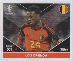 BEL-TOP1 Lois Openda – UEFA Euro 2024 Topps