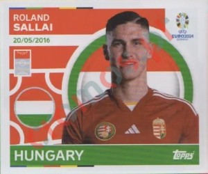 HUN18 Roland Sallai – UEFA Euro 2024 Topps