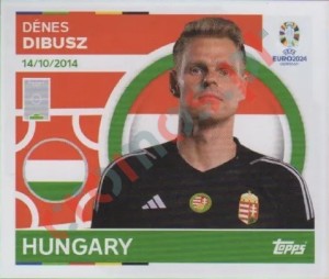 HUN4 Dénes Dibusz – UEFA Euro 2024 Topps