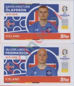 ICE4-5 Davíð Kristján Ólafsson / Valgeir Lunddal Fridriksson – UEFA Euro 2024 Topps