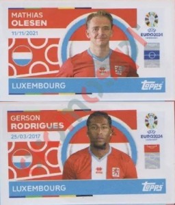 LUX12-13 Mathias Olesen / Gerson Rodrigues – UEFA Euro 2024 Topps