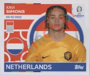 NED17 Xavi Simons – UEFA Euro 2024 Topps