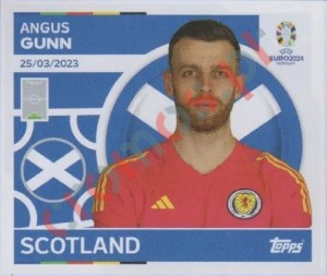 SCO4 Angus Gunn – UEFA Euro 2024 Topps