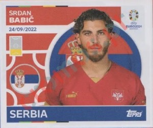 SRB10 Srđan Babić – UEFA Euro 2024 Topps