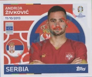 SRB19 Andrija Živković – UEFA Euro 2024 Topps