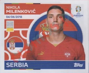 SRB8 Nikola Milenković – UEFA Euro 2024 Topps