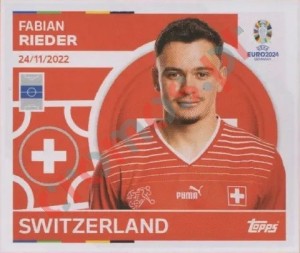 SUI14 Fabian Rieder – UEFA Euro 2024 Topps