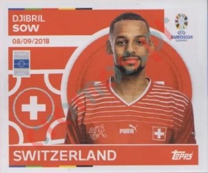 SUI15 Djibril Sow – UEFA Euro 2024 Topps