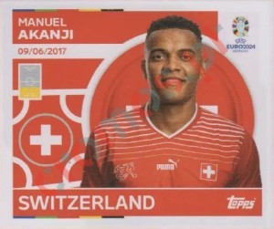 SUI6 Manuel Akanji – UEFA Euro 2024 Topps