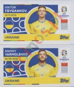 UKR12-13 Viktor Tsygankov / Andriy Yarmolenko – UEFA Euro 2024 Topps