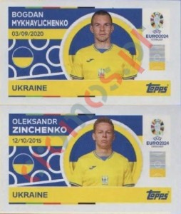 UKR4-5 Bogdan Mykhaylichenko / Oleksandr Zinchenko – UEFA Euro 2024 Topps