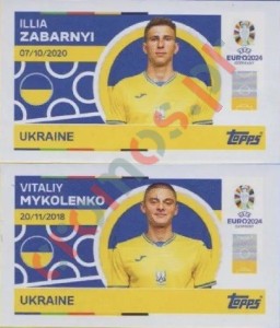 UKR6-7 Ilya Zabarnyi / Vitaliy Mykolenko – UEFA Euro 2024 Topps