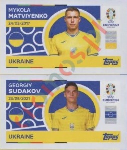 UKR8-9 Mykola Matviyenko / Georgiy Sudakov – UEFA Euro 2024 Topps