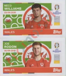WAL4-5 Neco Williams / Joe Rodon – UEFA Euro 2024 Topps