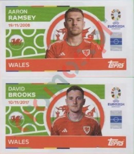 WAL8-9 Aaron Ramsey / David Brooks – UEFA Euro 2024 Topps
