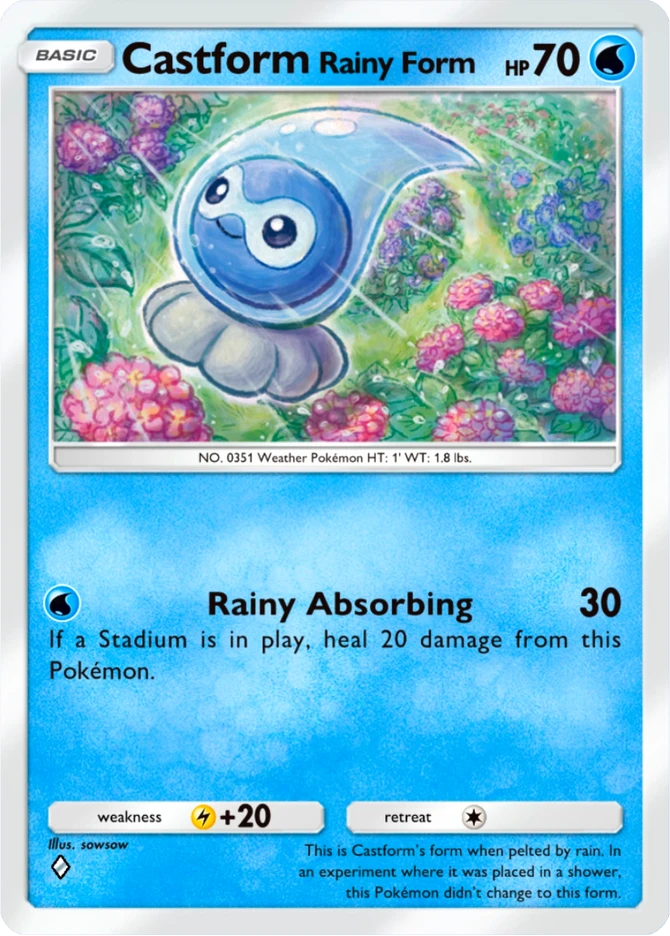 040 Castform Rainy Form – Pulsing Aura