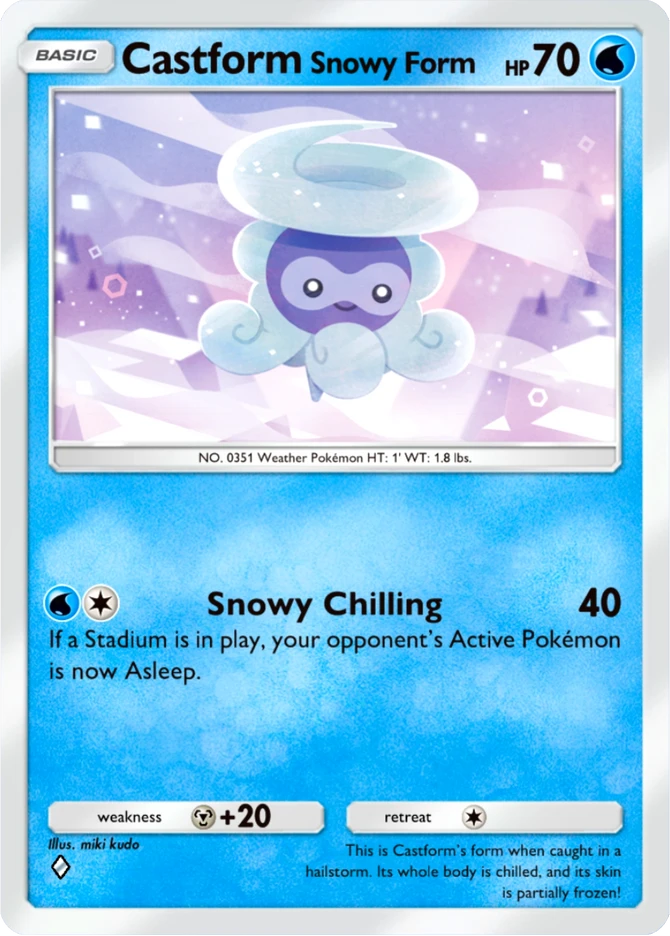 041 Castform Snowy Form – Pulsing Aura