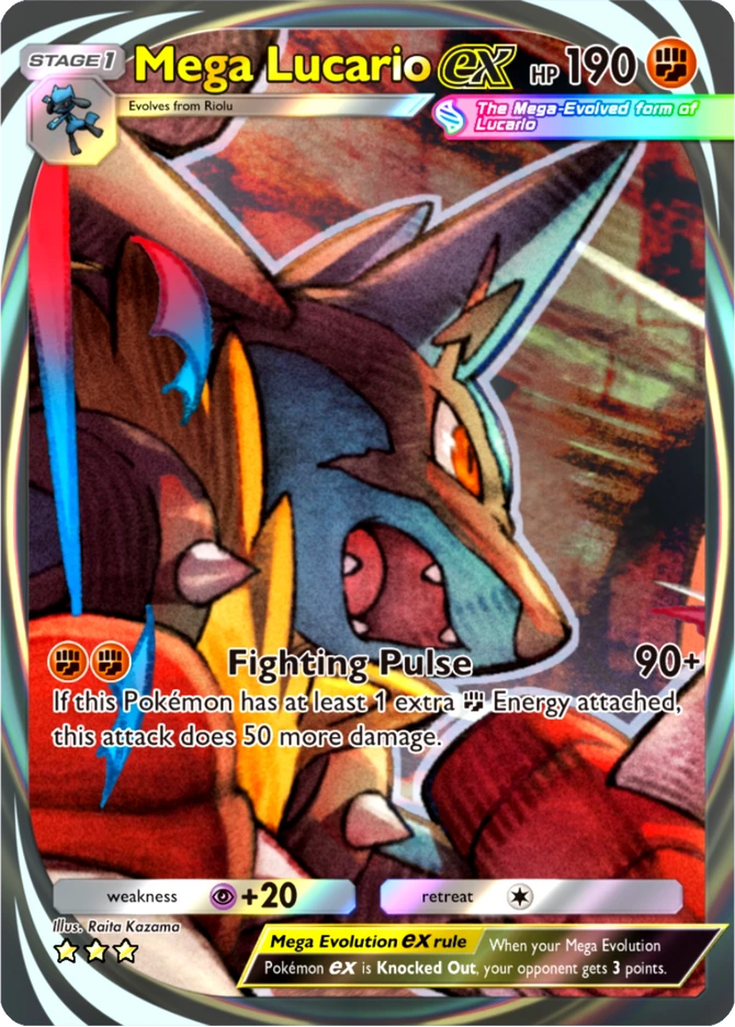 204 Mega Lucario ex – Pulsing Aura