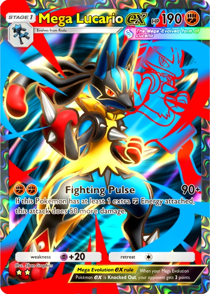 184 Mega Lucario ex – Pulsing Aura