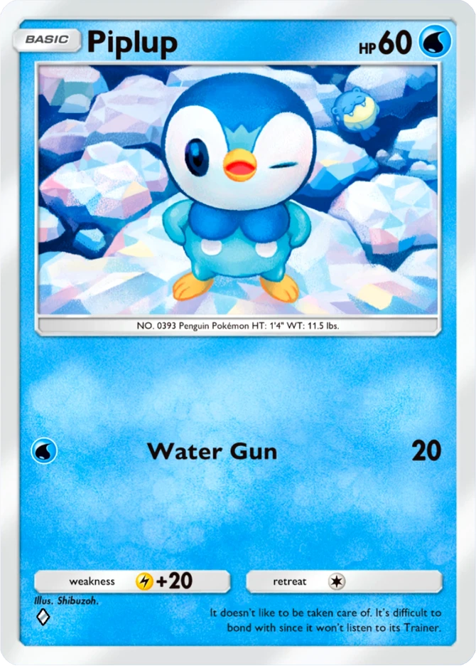 018 Piplup – Mega Shine
