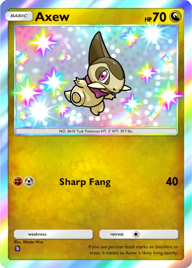 108 Axew – Mega Shine