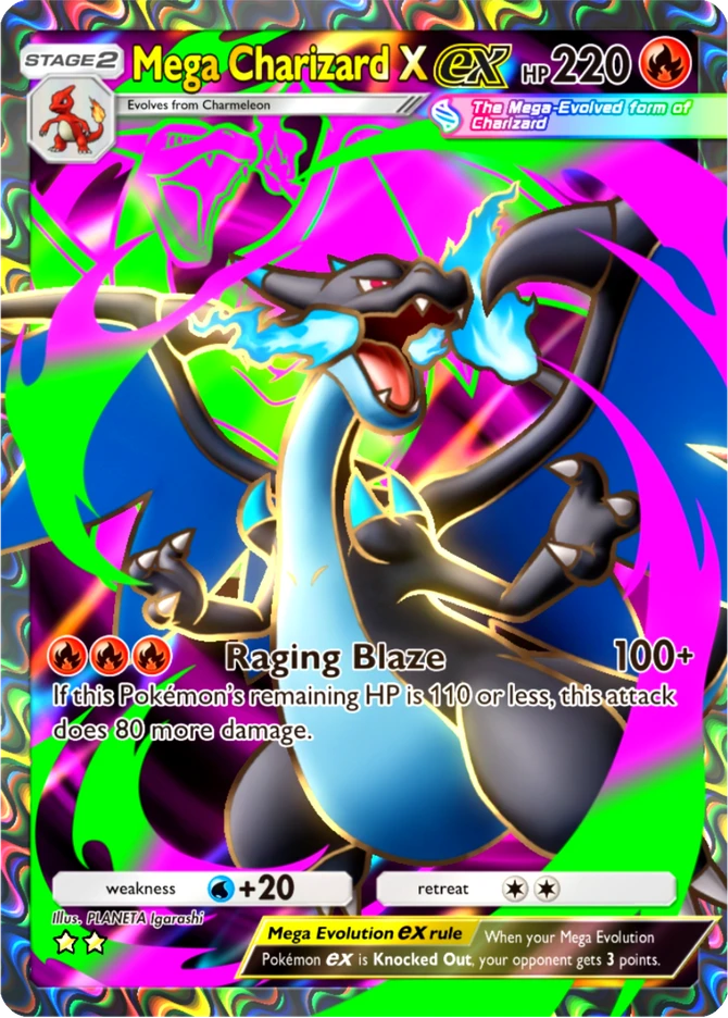 076 Mega Charizard X ex – Mega Shine