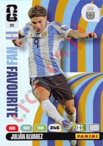 22 Julián Alvarez – FIFA World Cup 2026 Adrenalyn XL Panini