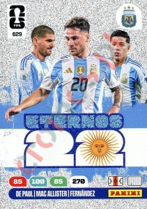 629 Alexis Mac Allister / Rodrigo De Paul / Enzo Fernández – FIFA World Cup 2026 Adrenalyn XL Panini