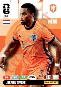 U28 Jurrien Timber – FIFA World Cup 2026 Adrenalyn XL Panini