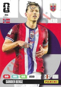 341 Sander Berge – FIFA World Cup 2026 Adrenalyn XL Panini