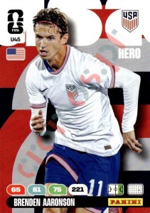 U45 Brenden Aaronson – FIFA World Cup 2026 Adrenalyn XL Panini