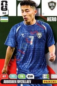 513 Abbosbek Fayzullaev – FIFA World Cup 2026 Adrenalyn XL Panini