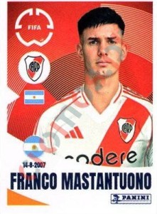 271 Franco Mastantuono – FIFA Club World Cup 2025 Panini