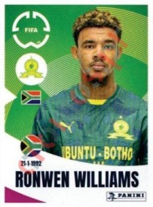 390 Ronwen Williams – FIFA Club World Cup 2025 Panini