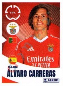 179 Álvaro Carreras – FIFA Club World Cup 2025 Panini