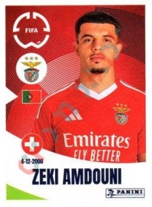 189 Zeki Amdouni – FIFA Club World Cup 2025 Panini